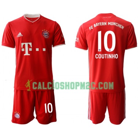 Bayern Monaco Philippe Coutinho Correia 10 Bambino Maglia Prima 2020/2021 Manica Corta (+ Pantaloncini)